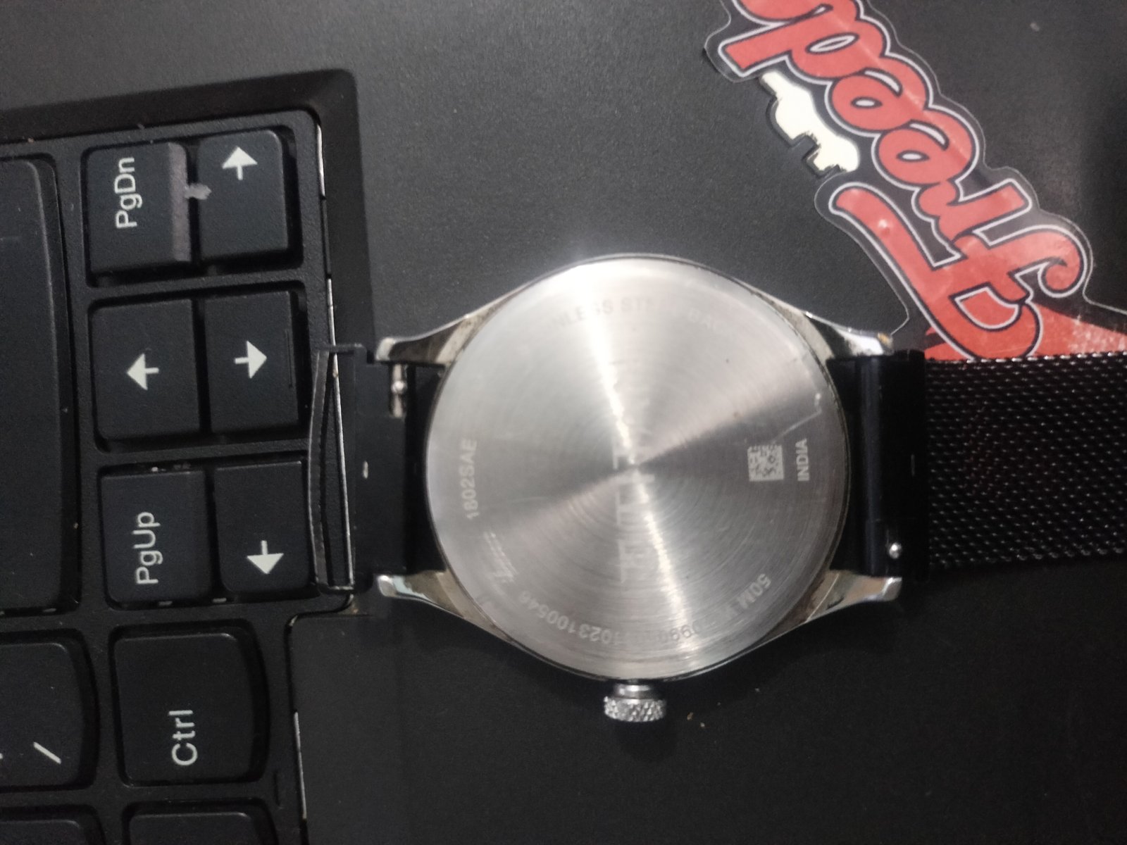 Titan Workwear Quartz Analog Black Dial Black Leather Strap Watch For Men